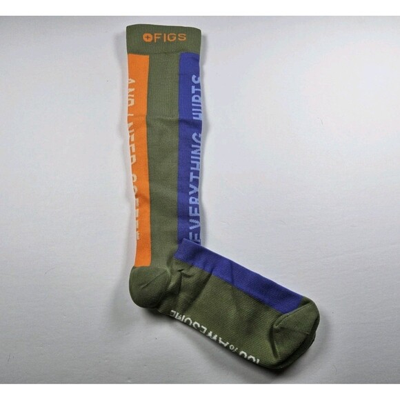 FIGS Compression Everthing Hurts And I Need Coffee Socks Size M - Picture 1 of 2